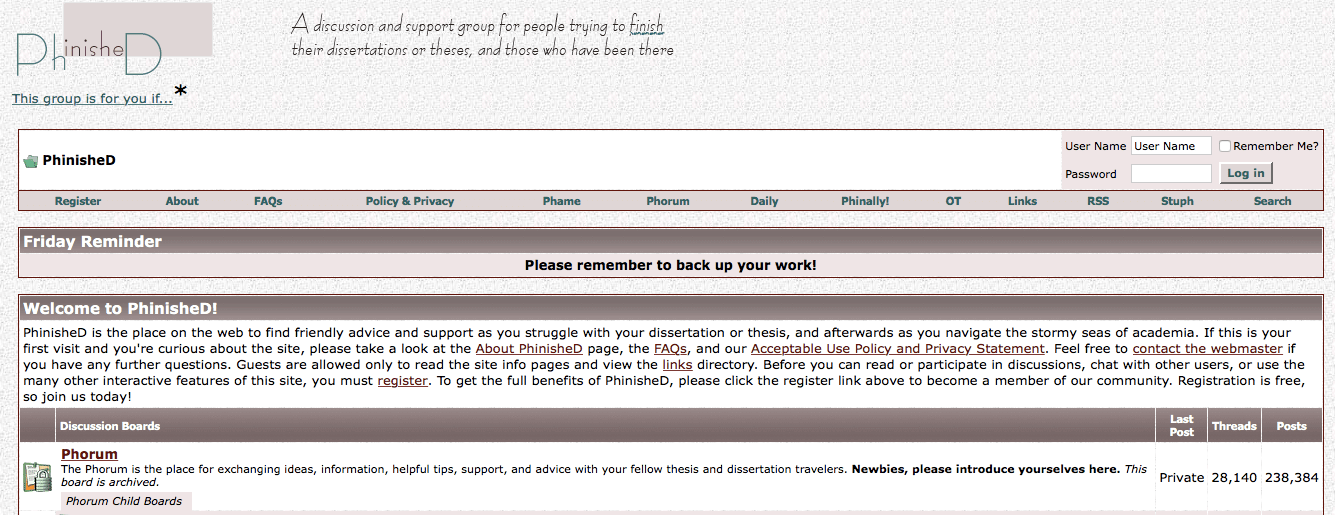 Dissertation online support group rates