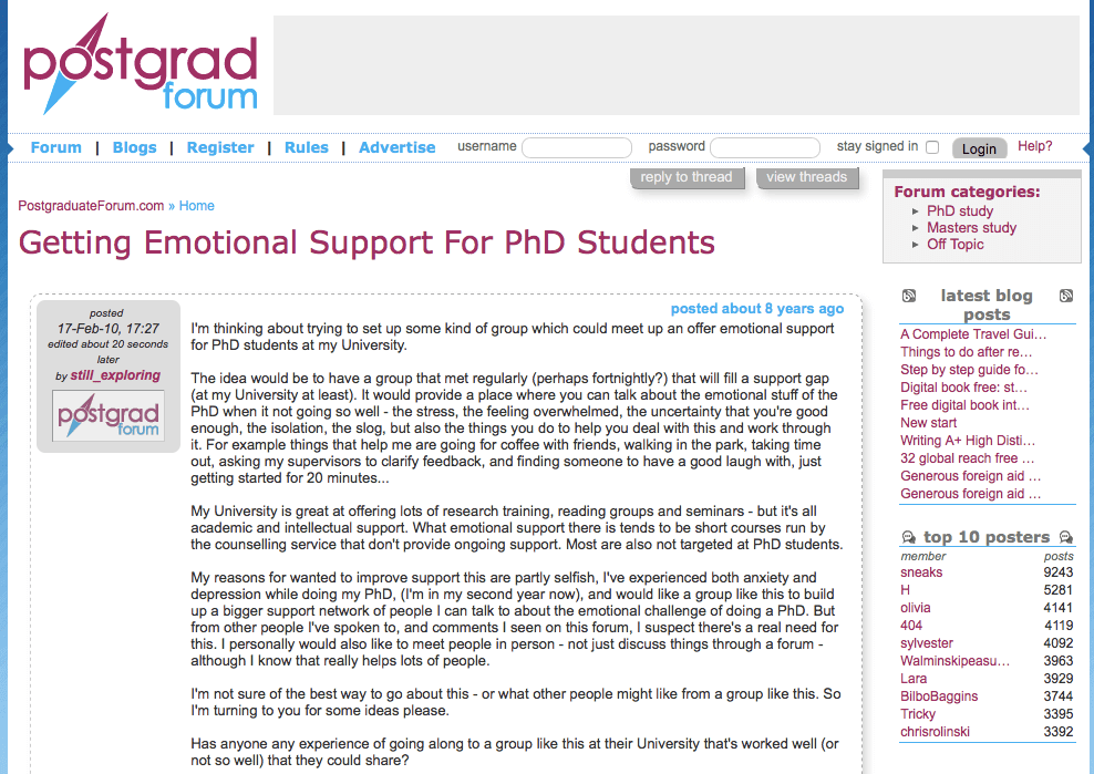 Dissertation writing support group rates